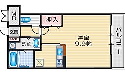 サンコートN 1Kの間取図画像