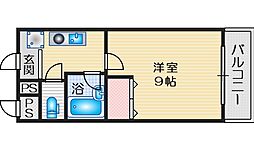 リヴェール千里 1Kの間取図画像