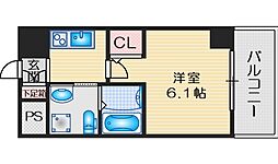 M:COURT関大前 1Kの間取図画像