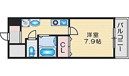 フローラルハイツ服部 1Kの間取図画像