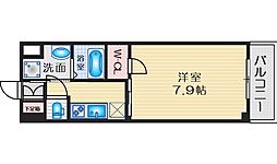 M'sCOMFORTESAKA 1Kの間取図画像