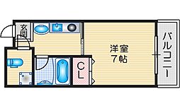 INOVE上山手 1Kの間取図画像