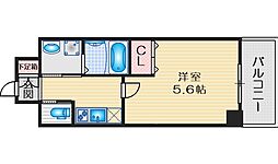 ファーストステージ江坂広芝町 1Kの間取図画像