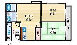 アンビエント緑地公園 2LDKの間取図画像