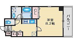 ドライバウム江坂 1Kの間取図画像
