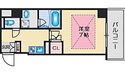 サンロワール江坂リュッセ 1Kの間取図画像