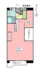 ALKOOMI 3階ワンルームの間取り