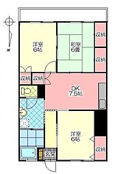 第1藤屋ビル 3DKの間取図画像
