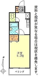 カーサ芳美 1Kの間取図画像