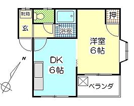 ホロニックスWEST 401 ｜ 大分県大分市浜の市2丁目2-6（賃貸アパート1DK・4階・27.20㎡） その2