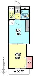 シティタウン久永No.3 1DKの間取図画像