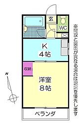 サンシティ中野2 1Kの間取図画像