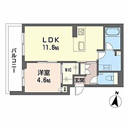 グランメゾン 1LDKの間取図画像