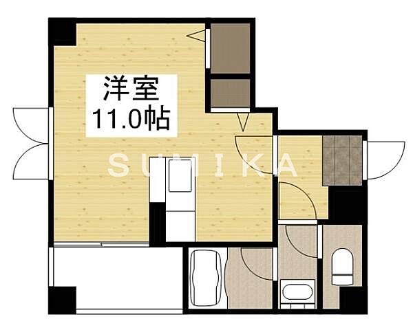 ｈｉｇｈｓ　ｔｏｐ　表町 ｜岡山県岡山市北区表町3丁目(賃貸マンション1R・7階・28.18㎡)の写真 その2