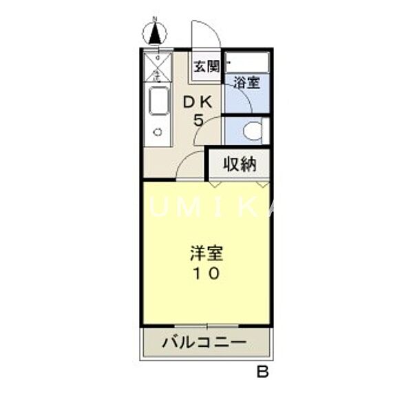 リズミラルＵ ｜岡山県岡山市中区浜(賃貸マンション1DK・2階・29.90㎡)の写真 その2