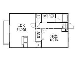 ガスパール  ｜ 岡山県岡山市北区十日市東町（賃貸アパート1LDK・2階・40.50㎡） その2