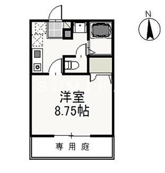 フォーシーズン春 ｜岡山県岡山市南区浜野1丁目(賃貸アパート1K・1階・26.90㎡)の写真 その2