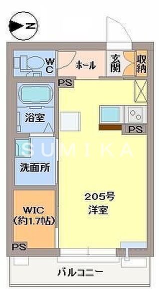 アドラシオン津島 ｜岡山県岡山市北区津島南1丁目(賃貸マンション1R・2階・29.58㎡)の写真 その2