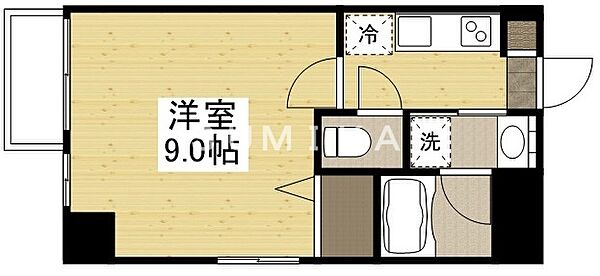 月光　岡山市役所前 ｜岡山県岡山市北区春日町(賃貸マンション1K・6階・27.17㎡)の写真 その2