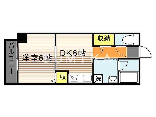 パルロイヤル東島田 ｜岡山県岡山市北区東島田町1丁目(賃貸マンション1DK・3階・34.32㎡)の写真 その2