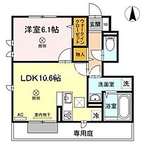 Ｍａ　Ｍａｉｓｏｎ  ｜ 岡山県岡山市北区野田5丁目（賃貸アパート1LDK・1階・42.40㎡） その2