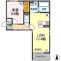 ボナール  ｜ 岡山県岡山市南区豊成2丁目（賃貸アパート1LDK・1階・41.66㎡） その2