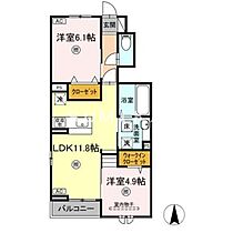 ソレイユ　A棟  ｜ 岡山県岡山市北区白石西新町（賃貸アパート2LDK・1階・53.20㎡） その2