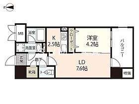 セントラルアヴェニュー下石井  ｜ 岡山県岡山市北区下石井2丁目（賃貸マンション1LDK・5階・37.08㎡） その2