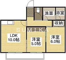 フェリーチェ中仙道　B  ｜ 岡山県岡山市北区中仙道2丁目（賃貸アパート2LDK・1階・57.96㎡） その2