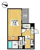 REGALEST 白石東新町  ｜ 岡山県岡山市北区白石東新町（賃貸アパート1K・1階・26.84㎡） その2