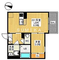 REGALEST 白石東新町  ｜ 岡山県岡山市北区白石東新町（賃貸アパート1LDK・2階・31.77㎡） その2