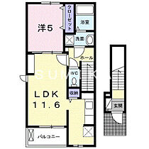 メロディー　31  ｜ 岡山県岡山市北区大安寺東町（賃貸アパート1LDK・2階・42.28㎡） その2