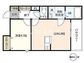 REGALE SOUTH  ｜ 岡山県岡山市北区南方2丁目（賃貸アパート1LDK・1階・34.78㎡） その2