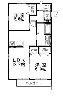 リデンテ平田  ｜ 岡山県岡山市北区平田（賃貸アパート2LDK・2階・54.61㎡） その2