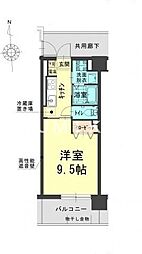 福富グラードマンション 1Kの間取図画像