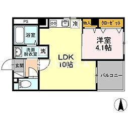 OTC田町マンション 1LDKの間取図画像