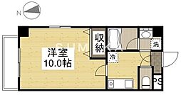 Piacity医大東 1Kの間取図画像