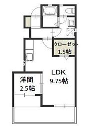 ボア・ラヴィーヌF 1LDKの間取図画像
