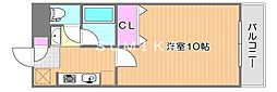 ピュアベルデ 1Kの間取図画像