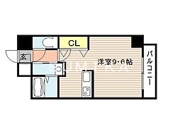 ウイング21中山下2 ワンルームの間取図画像