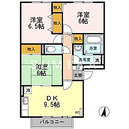 ソシア 3DKの間取図画像