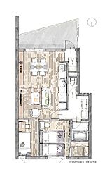 興和(株)岡山寮 2LDKの間取図画像