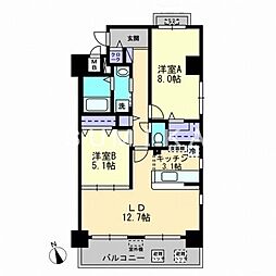 リッチ・クレールマンション 2LDKの間取図画像