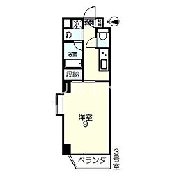Casaオランダ通り 1Kの間取図画像