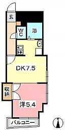 KM大元駅前 1DKの間取図画像