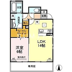 ソフィア 1LDKの間取図画像