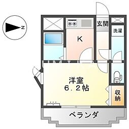 グランチェスタ1 1Kの間取図画像