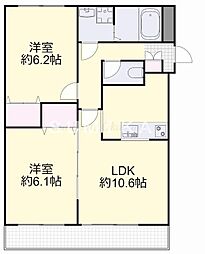 アーバンコートイマ 2LDKの間取図画像