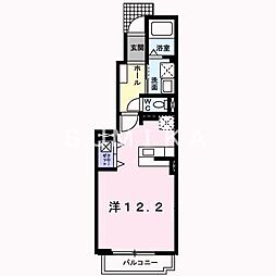 プリムローズ・KA ワンルームの間取図画像