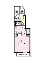 OAZOA棟 ワンルームの間取図画像